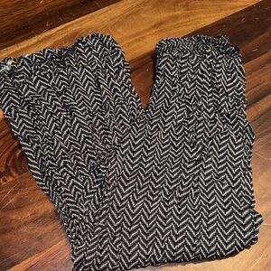 Daniel Rainn Black and White Wide Leg Pants